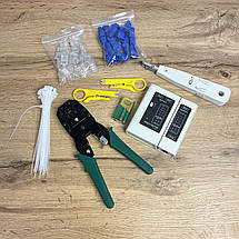 Набір інструментів для обтискання та тестування мережевих кабелів RJ45/RJ11 (20), фото 5