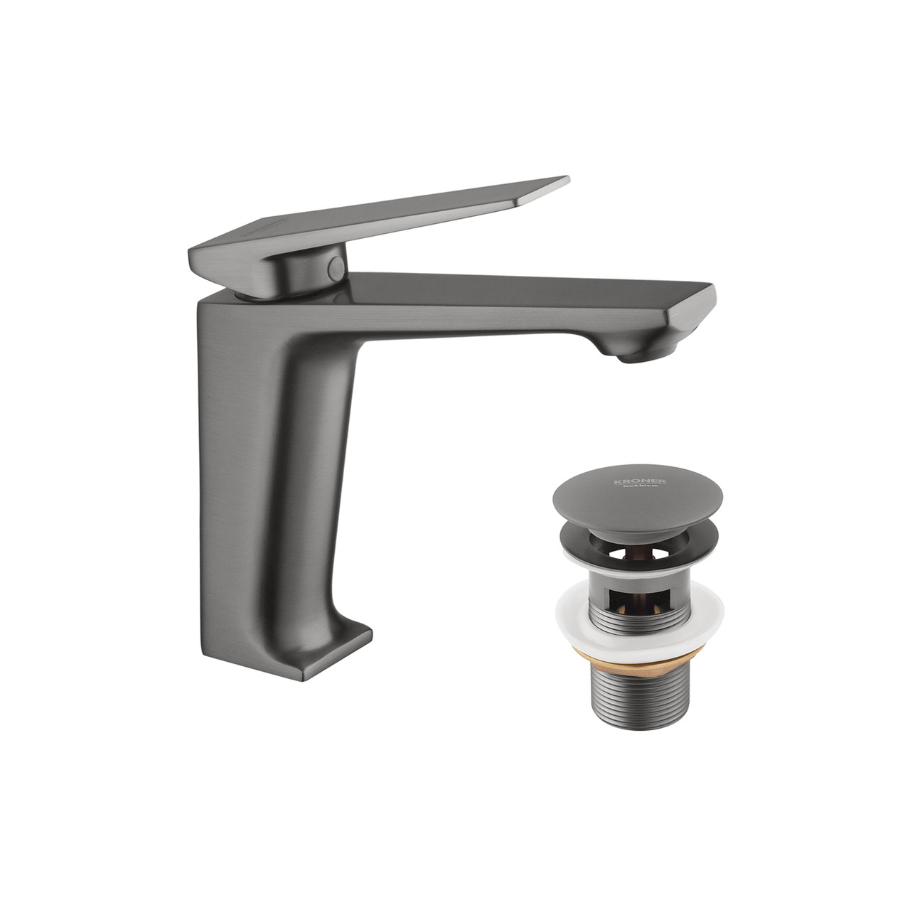 Змішувач для раковини Kroner KRP Ersel - GRP0111BV з донним клапаном, фото 1