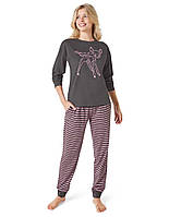 Жіноча піжама (домашній костюм), розмір L/XL, колір сірий