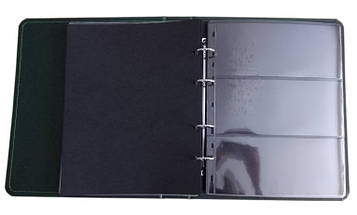 Папка для листів "Тризуб" формату Optima для монет або банкнот зеленого кольору, фото 4