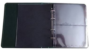 Папка для листів "Тризуб" формату Optima для монет або банкнот зеленого кольору, фото 5