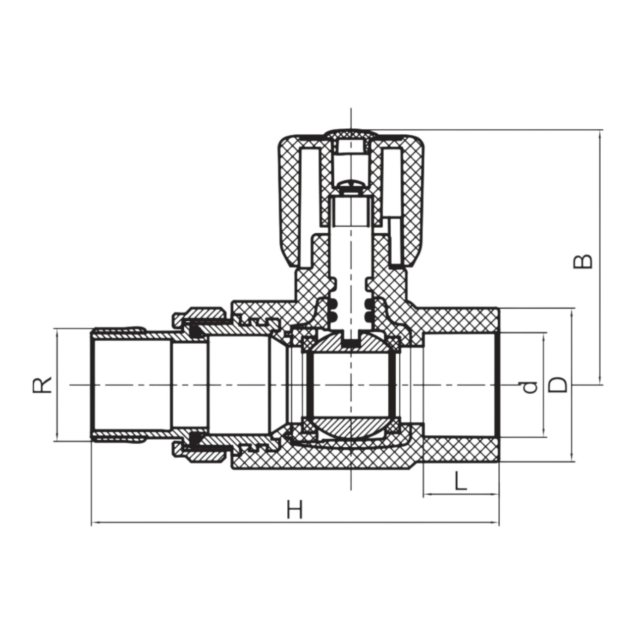 Кран радіаторний прямий KR