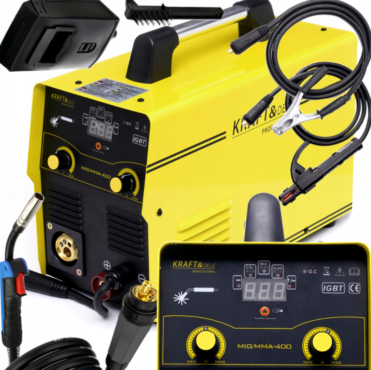 Зварювальний напівавтомат інверторний 6,1 кВт, 400A Kraft&Dele KD811