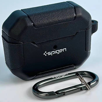 Футляр для навушників з карабіном для AirPods Pro Leather Armor Carabin Black