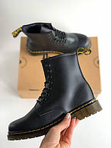 Зимові Dr Martens 1460 Black Winter Черевики Доктор Мартінс чорні з хутром зимові шкіра унісекс теплі, фото 3