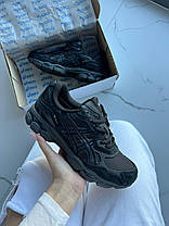 Asics Gel NYC Gore-Tex Black Термо чоловічі кросівки Асікс Гель Нук чорні з білим лого замша шкіра текстиль Горе Тех осінь зима, фото 5