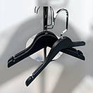 Дитячі плечики 32 см чорні з золотим гачком тремпеля для верхньго одягу суконь трикотажних виробів уп.5 шт, фото 3