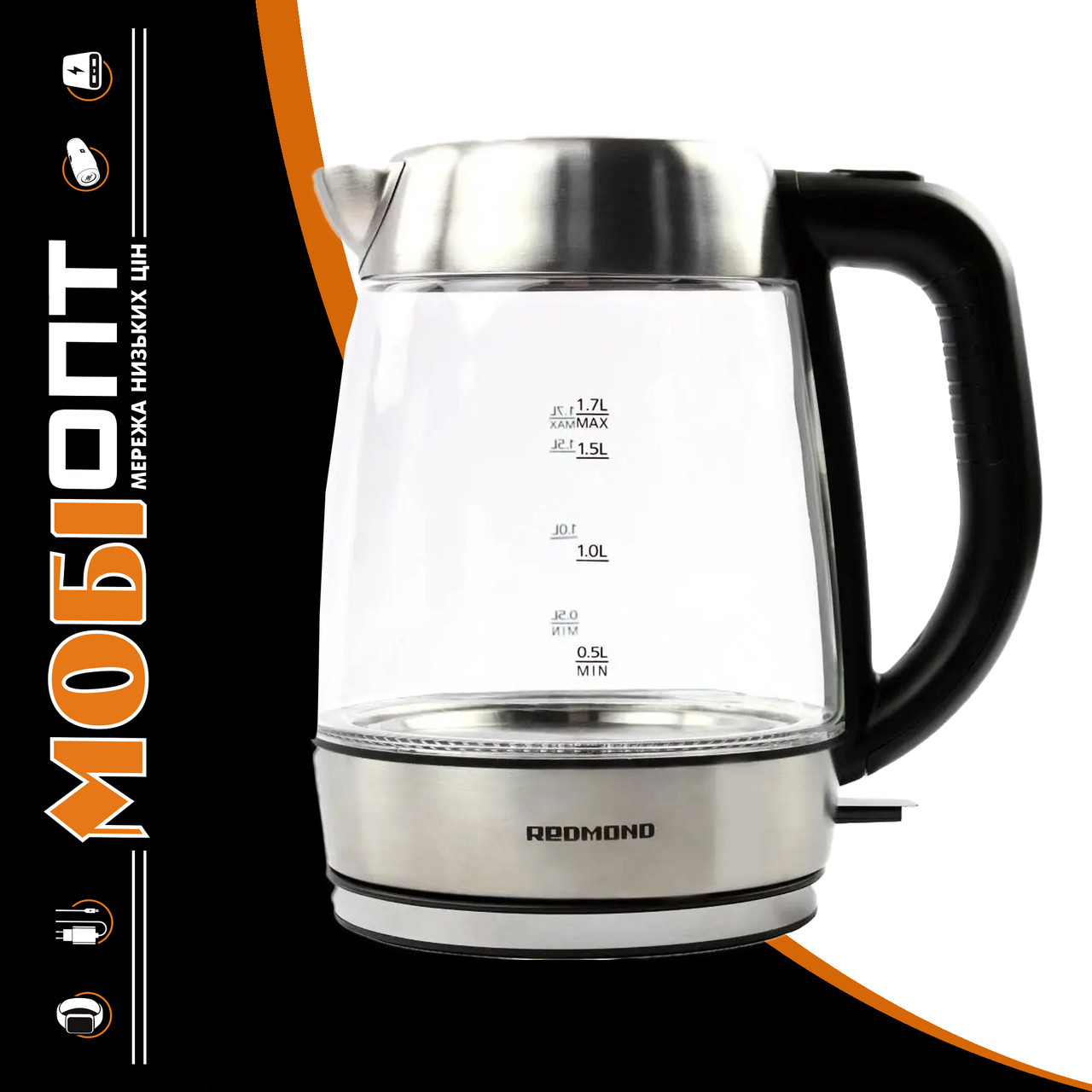 Електрочайник REDMOND RK-G187 Скло UA