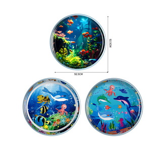 Водний килимок з рибками м'якими бортиками 92,5 см в коробці, фото 2