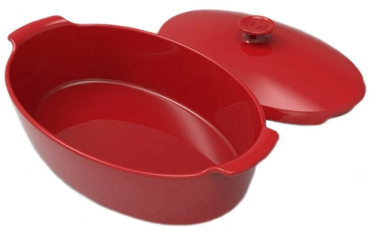 Форма для запікання Emile Henry 5,8 л керамічна овальна з кришкою червоний (348456), фото 1