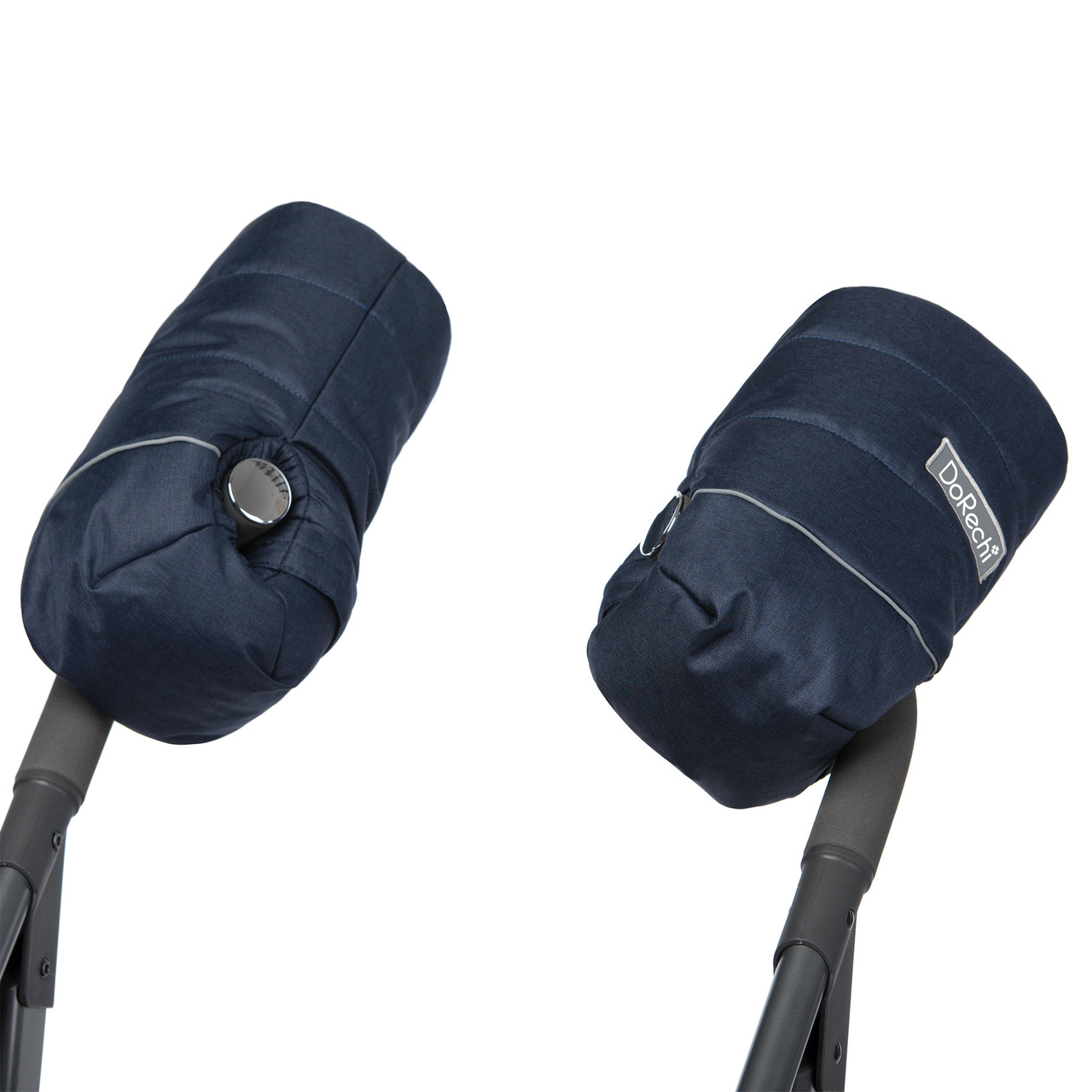 Муфта на коляску на овчині Синя Теплі зимові рукавички для візочка з водовідштовхувальної тканини, фото 1