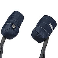 Муфта на коляску на овчині Синя Теплі зимові рукавички для візочка з водовідштовхувальної тканини