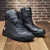 Зимові чоловічі шкіряні черевики на блискавці чорні утеплені з натуральної шкіри на хутрі на зиму, розмір 40-45, фото 2