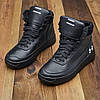 Зимові чоловічі шкіряні черевики на блискавці чорні утеплені з натуральної шкіри на хутрі на зиму, розмір 40-45, фото 3