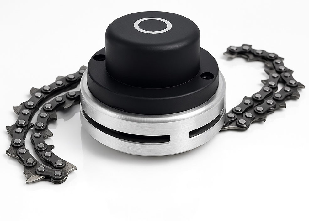 Катушка з ланцюгом для тримера та бензокоси | Ланцюгова тримерна головка з посиленим ланцюгом пилки, фото 1