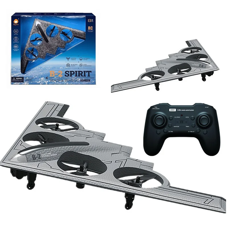 Дитячий літак на пульті радіокеруванні B-2 Spirit акумуляторний 40 см Сірий