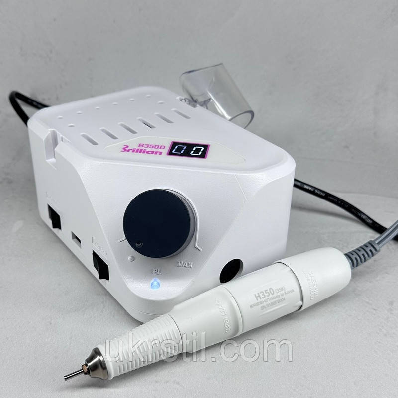 Фрезер для манікюру та педикюру Saeshin Brillian B350D/H350, ручка біла, фото 1