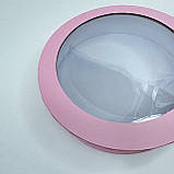 ▶ УЦІНКА! Кругла коробка для зефіру, Ø22*6 см, з вікном, рожева, фото 2