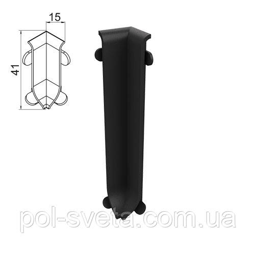 Кут внутрішній на алюмінієвий плінтус 40 мм, ( чорний ), фото 1