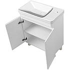 Тумба підлогова ЮВВІС Vivace ТН-1 біла глянцева з умивальником Vivace Mini 55 см, фото 2