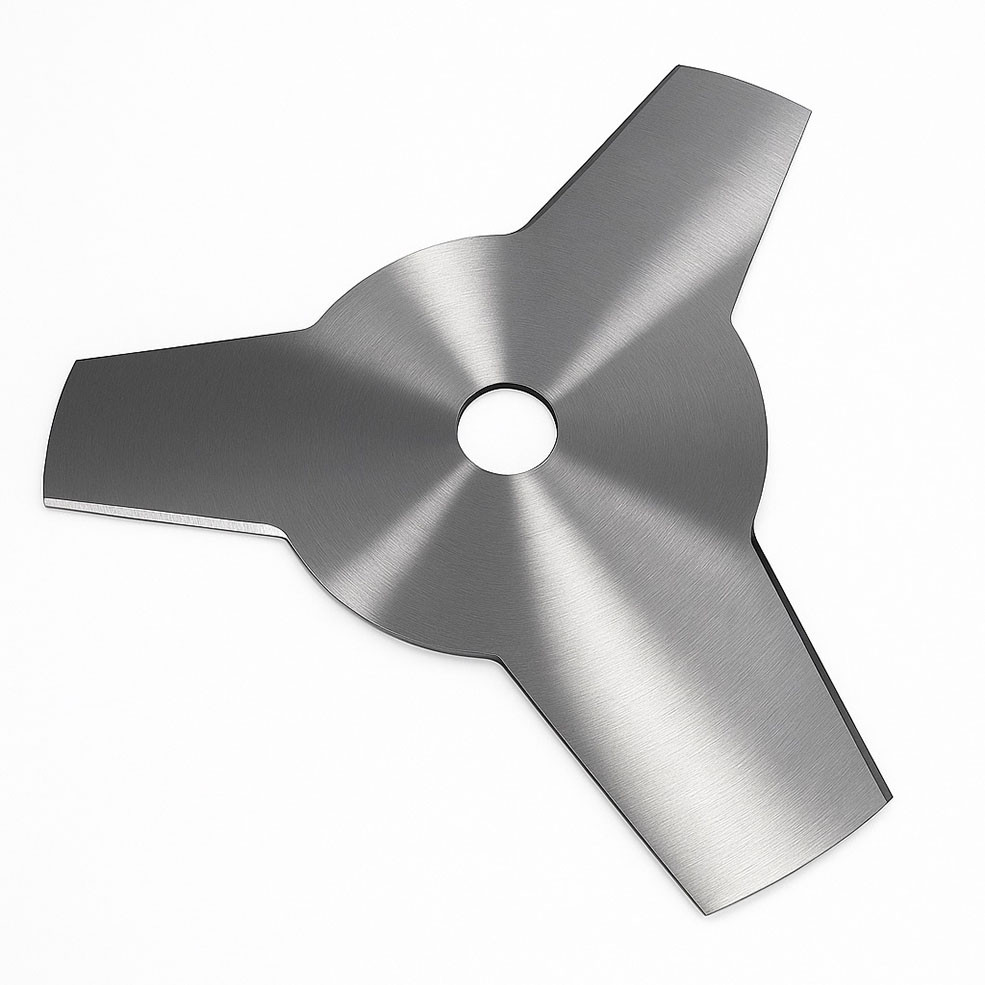 Диск для тримера 3 лопаті 255 мм сталь 65Г — надійний ніж для трави та кущів, фото 1