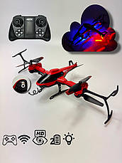 Радіокерований вертоліт-квадрокоптер 4DRC V10 з Wi-Fi камерою, стабілізацією висоти та LED-підсвіткою, фото 3