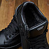 Зимові чоловічі шкіряні черевики, кросівки чорні утеплені з натуральної шкіри на хутрі на зиму для чоловіків, розмір 40-45, фото 6