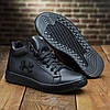 Зимові чоловічі шкіряні черевики, кросівки чорні утеплені з натуральної шкіри на хутрі на зиму для чоловіків, розмір 40-45, фото 5