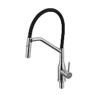 Змішувач для кухні GAPPO G4098-15 чорний/сатин нержавіюча сталь