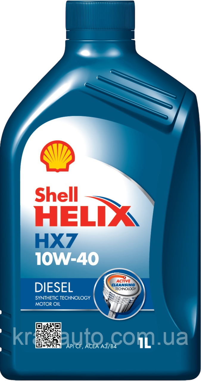 Масло моторн. SHELL Helix Diesel HX7 SAE 10W-40 (Каністра 1л) (5500466446) 4107464, фото 1