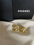 Сережки гвіздки Шанель покриття золото 18К, фото 8
