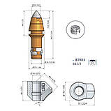 Різець для фундаментного буріння з круглим хвостовиком Ø 18,7 мм (BTR03, B43/3), фото 5