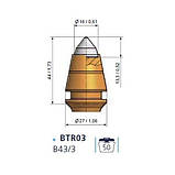 Різець для фундаментного буріння з круглим хвостовиком Ø 18,7 мм (BTR03, B43/3), фото 6