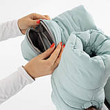 Муфта на коляску на флісі М'ятна Теплі зимові рукавички для візочка з водовідштовхувальної тканини, фото 3