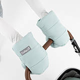Муфта на коляску на флісі М'ятна Теплі зимові рукавички для візочка з водовідштовхувальної тканини, фото 4