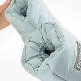 Муфта на коляску на флісі М'ятна Теплі зимові рукавички для візочка з водовідштовхувальної тканини, фото 5