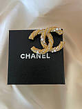Брошка Шанель з дрібними перлами, покриття золото18К, фото 6
