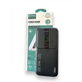 Зовнішній акумулятор Power Bank INKAX PBQ-08 10000 mAh 22,5W зі швидким заряджанням, фото 1