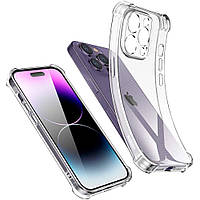 Прозорий чохол для iPhone 14 Pro Max ударостійкий силіконовий Shockproof (бампер)