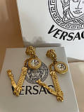 Сережки Версачі позолота 18К, фото 2