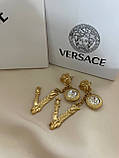 Сережки Версачі позолота 18К, фото 4
