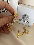 Сережки Версачі позолота 18К, фото 3