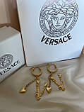 Сережки Версачі позолота 18К, фото 2