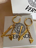 Сережки Версачі позолота 18К, фото 7