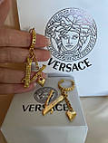 Сережки Версачі позолота 18К, фото 8