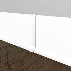 З'єднувач на алюмінієвий плінтус 40 мм, ( білий матовий)