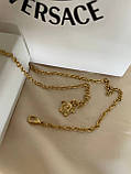 Підвіска Версачі у позолоті 18К з чорним кулоном, фото 9