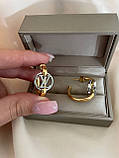 Сережки LV колечки покриття золото 18К, фото 6