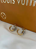 Сережки LV колечки покриття золото 18К, фото 8