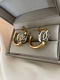 Сережки LV колечки покриття золото 18К, фото 4